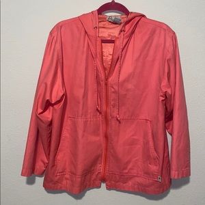 Lilly Pulitzer Salmon Pink Hooded Jacket Small